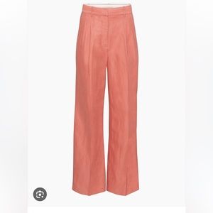 Warm Sienna Red Linen Aritzia Effortless Pants